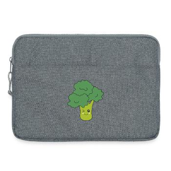 Kawaii Brocoli Légumes vegan - Sacoche pour ordinateur portable 15 pouces - gris chiné - Devant
