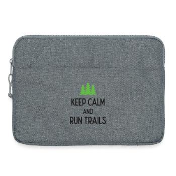 Keep Calm and Run Trails - Laptop bag 15" - heather grey - Front
