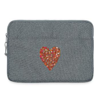 Bubble Heart - Laptop bag 15" - heather grey - Front
