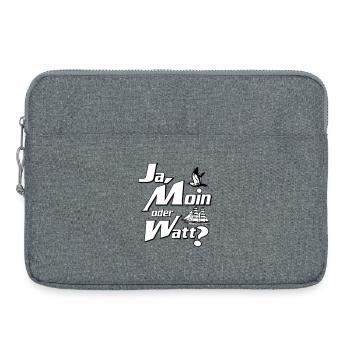 Ja Moin oder Watt? - Sacoche pour ordinateur portable 15 pouces - gris chiné - Devant