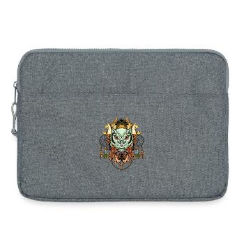 Elegant owl with dream catcher - Laptop bag 15" - heather grey - Front