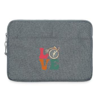 Liebe auf Rädern - Laptoptasche 15" - Grau meliert - Vorne