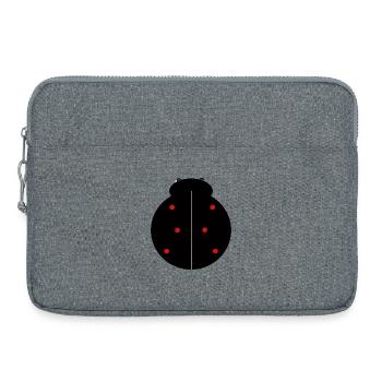 Coccinelle Noire à Points Rouges - Sacoche pour ordinateur portable 15 pouces - gris chiné - Devant