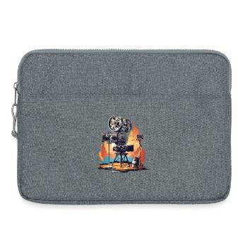 Retro Kamera - Laptoptasche 15" - Grau meliert - Vorne