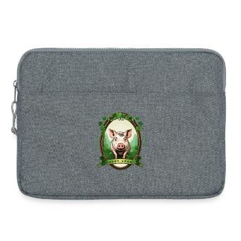 Lucky Pig - Laptop bag 15" - heather grey - Front