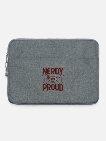 nerdy and proud - Laptoptasche 15" - Grau meliert
