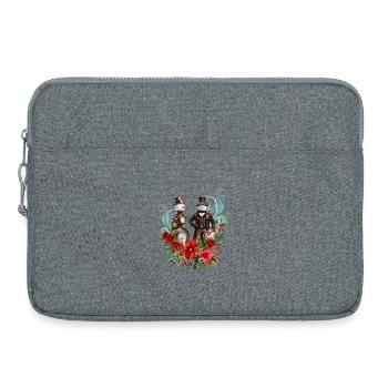 Steampunk Schneemann - Laptoptasche 15" - Grau meliert - Vorne