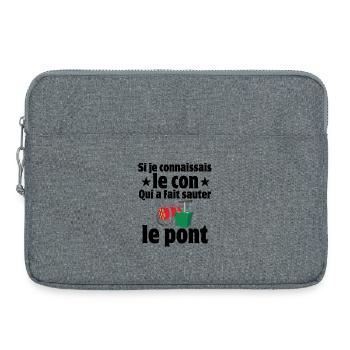 septième compagnie, 7ème compagnie, Pitivier - Sacoche pour ordinateur portable 15 pouces - gris chiné - Devant