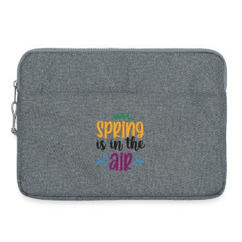 Der Frühling liegt in der Luft - Laptoptasche 15" - Grau meliert - Vorne