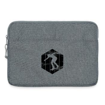 Skater Zeichnung - Laptoptasche 15" - Grau meliert - Vorne
