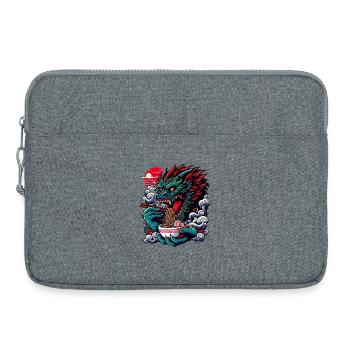 Ramen-Festmahl Nudeln schlürfen wie ein brennender Drache - Laptoptasche 15" - Grau meliert - Vorne