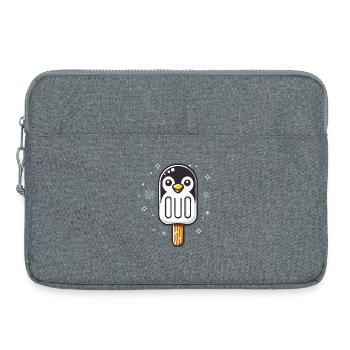 Motif de glace pingouin mignon pour l’été - Sacoche pour ordinateur portable 15 pouces - gris chiné - Devant