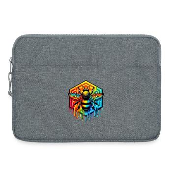 Abeille - Sacoche pour ordinateur portable 15 pouces - gris chiné - Devant