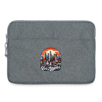 Los Angeles Dreamscape: Lebendige Stadtatmosphäre Kunst - Laptoptasche 15" - Grau meliert - Vorne