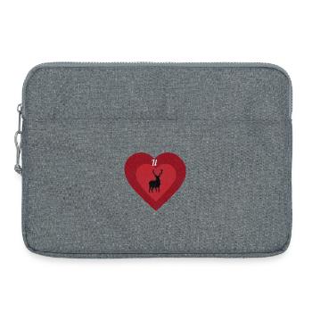 Liebe U Liebe - Laptoptasche 15" - Grau meliert - Vorne
