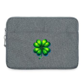Trèfle à quatre feuilles - Sacoche pour ordinateur portable 15 pouces - gris chiné - Devant