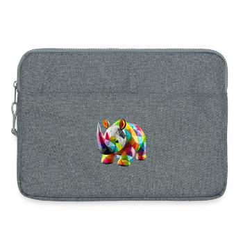 Rhinoceros Rhino Polygone Patchwork - Laptoptasche 15" - Grau meliert - Vorne