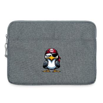 mouette pirate bandeau oeil - Sacoche pour ordinateur portable 15 pouces - gris chiné - Devant