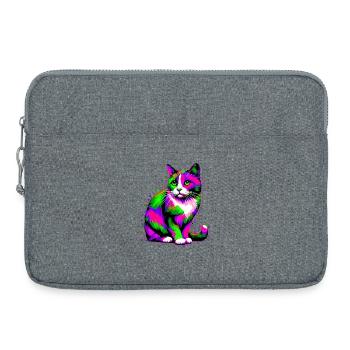 Chat - Sacoche pour ordinateur portable 15 pouces - gris chiné - Devant