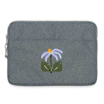 Stylized Wildflower - Laptop bag 15" - heather grey - Front