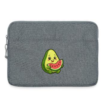 Avocado Melone Wassermelone Sommer Frucht Design - Laptoptasche 15" - Grau meliert - Vorne
