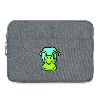 snail shell snail slug cute sweet - Laptop bag 15" - heather grey - Front