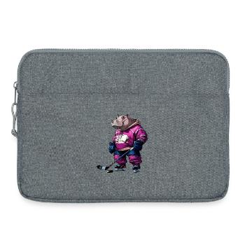 Nilpferde Eishockey - Laptoptasche 15" - Grau meliert - Vorne