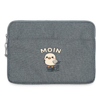 Moin - Design de mouette - Sacoche pour ordinateur portable 15 pouces - gris chiné - Devant