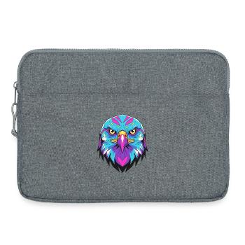 Aigle géométrique de style néon - Sacoche pour ordinateur portable 15 pouces - gris chiné - Devant