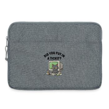 Helpdesk Cat Asks, you have created a ticket - Laptop bag 15" - heather grey - Front