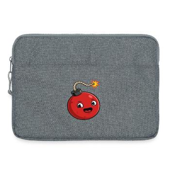 Bombe de dessin animé avec une expression joyeuse - Sacoche pour ordinateur portable 15 pouces - gris chiné - Devant