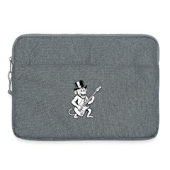 Singe cool avec guitare électrique dans le style rétro - Sacoche pour ordinateur portable 15 pouces - gris chiné - Devant