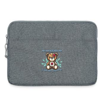 Get out of my way, you unnecessary social contact - Laptop bag 15" - heather grey - Front