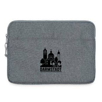 Silhouette de l’emprise de Darmstadt - Sacoche pour ordinateur portable 15 pouces - gris chiné - Devant