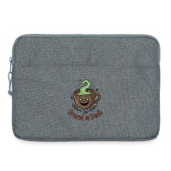 Brassé à mort - Sacoche pour ordinateur portable 15 pouces - gris chiné - Devant