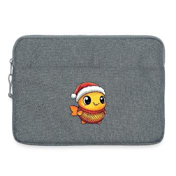Goldfish Christmas - Laptop bag 15" - heather grey - Front