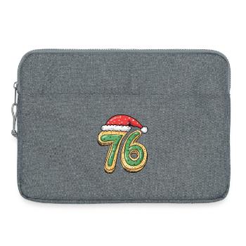 76 Number Cookie Christmas - Laptop bag 15" - heather grey - Front