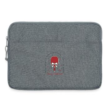 Citations drôles de croisements de fête de pickleball de Noël - Sacoche pour ordinateur portable 15 pouces - gris chiné - Devant