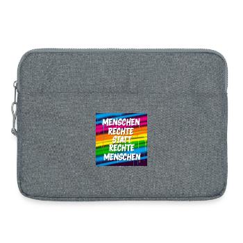 Les droits de l’homme au lieu des personnes de droite, l’Art de rue - Sacoche pour ordinateur portable 15 pouces - gris chiné - Devant