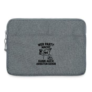 Fête, célébration, éthique de travail, diction astucieuse - Sacoche pour ordinateur portable 15 pouces - gris chiné - Devant