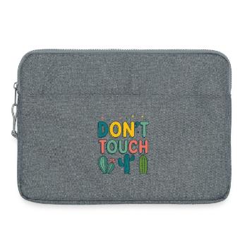 Do not touch colorful cacti - Laptop bag 15" - heather grey - Front