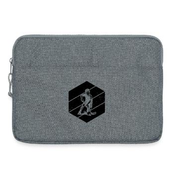 Kurz und klar Floorball - Laptoptasche 15" - Grau meliert - Vorne