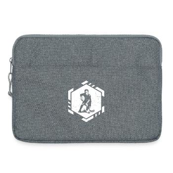 Simple Floorball Idee für Unihockey - Laptoptasche 15" - Grau meliert - Vorne