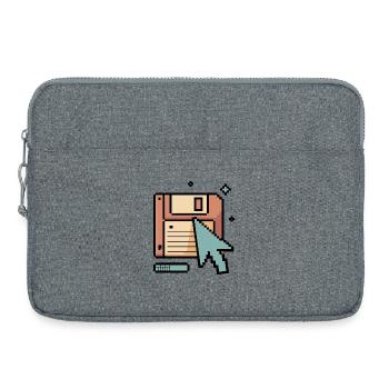 Floppy Disk Retro Internet - Laptop bag 15" - heather grey - Front