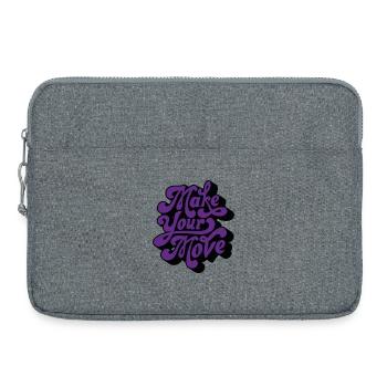 Script rétro de Faire ton Coup - Sacoche pour ordinateur portable 15 pouces - gris chiné - Devant