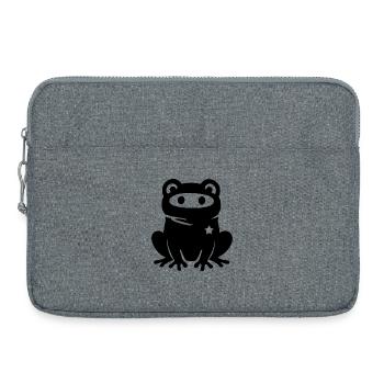 Masked Frosc with Star – Antifascism Antifa - Laptop bag 15" - heather grey - Front