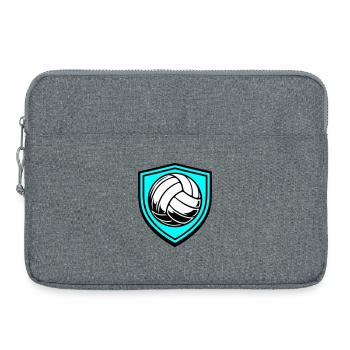Blason du ballon de volley-ball - Sacoche pour ordinateur portable 15 pouces - gris chiné - Devant