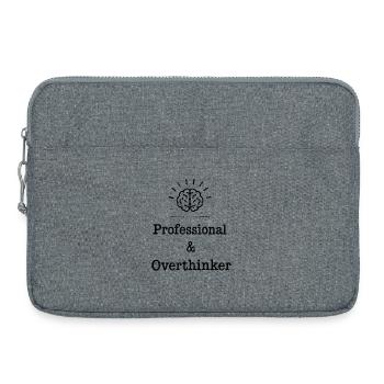 Professional Overthinker Brain Graphic - Laptop bag 15" - heather grey - Front