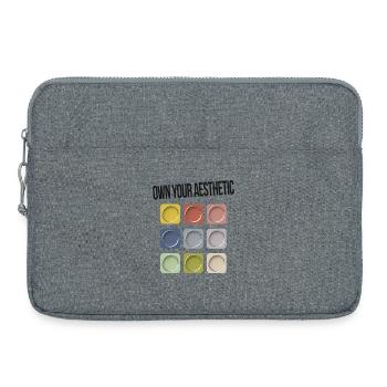 Assumez votre esthétique – soyez vous-même - Sacoche pour ordinateur portable 15 pouces - gris chiné - Devant