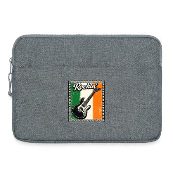 Cadeau d’anniversaire de guitare de St Patrick - Sacoche pour ordinateur portable 15 pouces - gris chiné - Devant